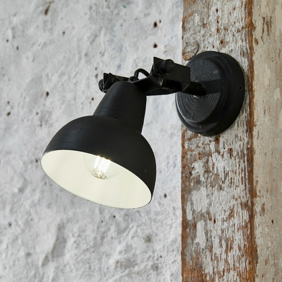 Lampada da parete Rieke nero