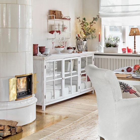 Credenza bassa Teetje bianco antico