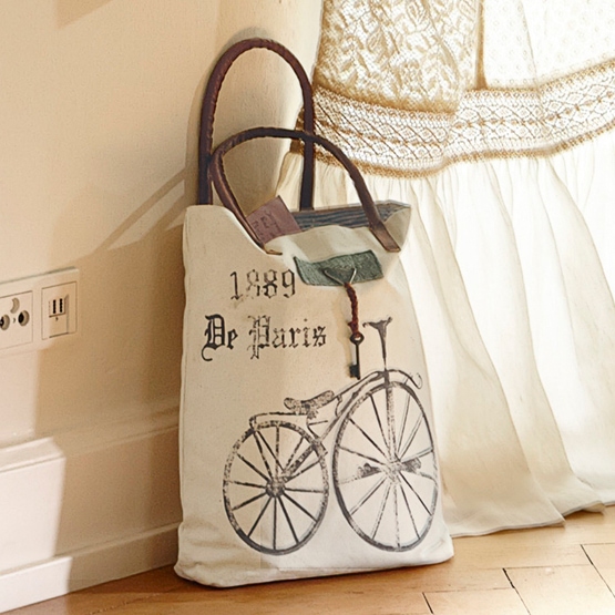 Borsa Bicyclette bianco