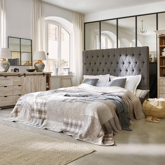 Letto Benton grigio